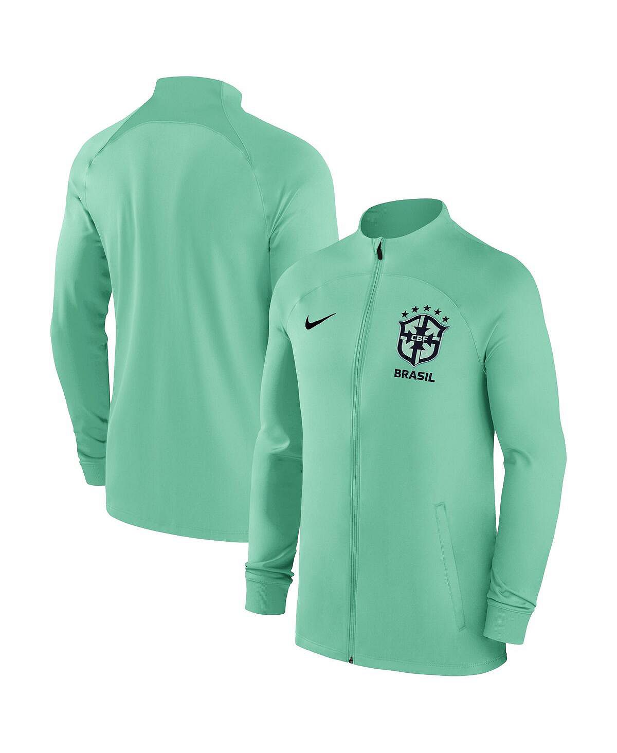Мужская спортивная куртка green strike raglan с молнией во всю длину, сборная бразилии, спортивная спортивная куртка Nike, зеленый