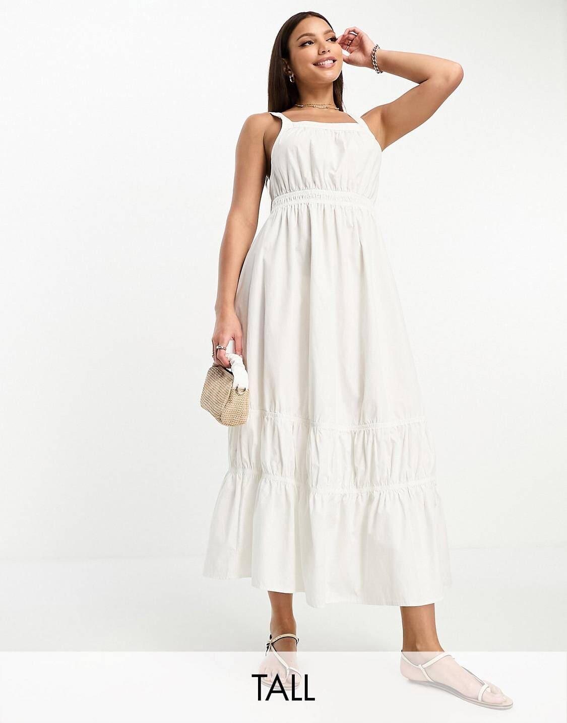 

Платье макси Vero Moda Tall Cross Back, белый