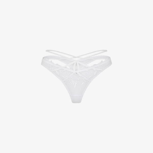 

Стринги из сетки Ozella с низкой посадкой и ремешками Agent Provocateur, белый