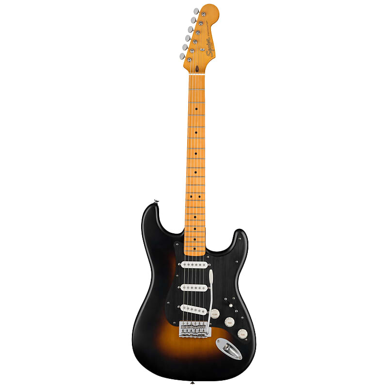 

40th Anniversary Stratocaster, Vintage Edition, Satin Wide 2-Color Sunburst Squier Squier 40th Anniversary Stratocaster