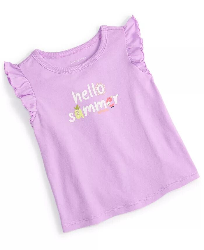 

Футболка с рисунком Hello Summer для маленьких девочек First Impressions, фиолетовый