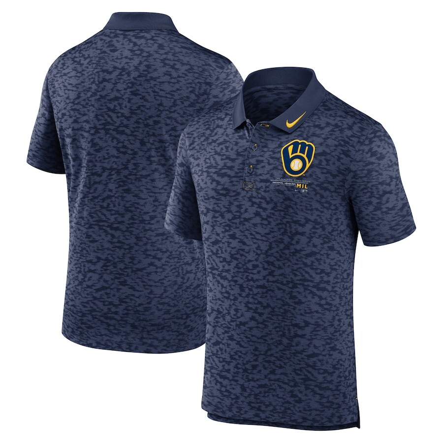 

Поло с коротким рукавом Nike Milwaukee Brewers, нави