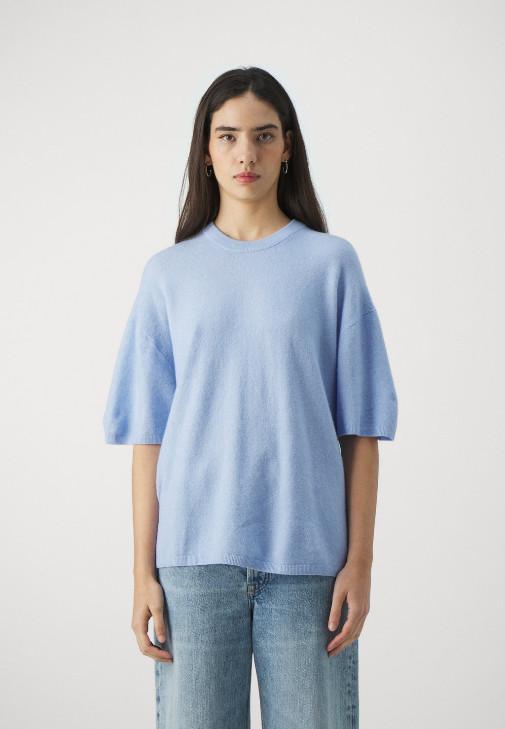 Базовая футболка MEGAN Samsøe Samsøe, светло-синий блузка denise samsøe samsøe светло синий
