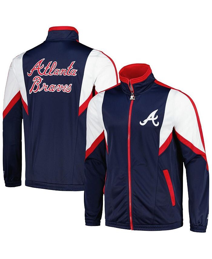 

Мужская темно-синяя куртка Atlanta Braves Lead Runner с молнией во всю длину Starter, синий