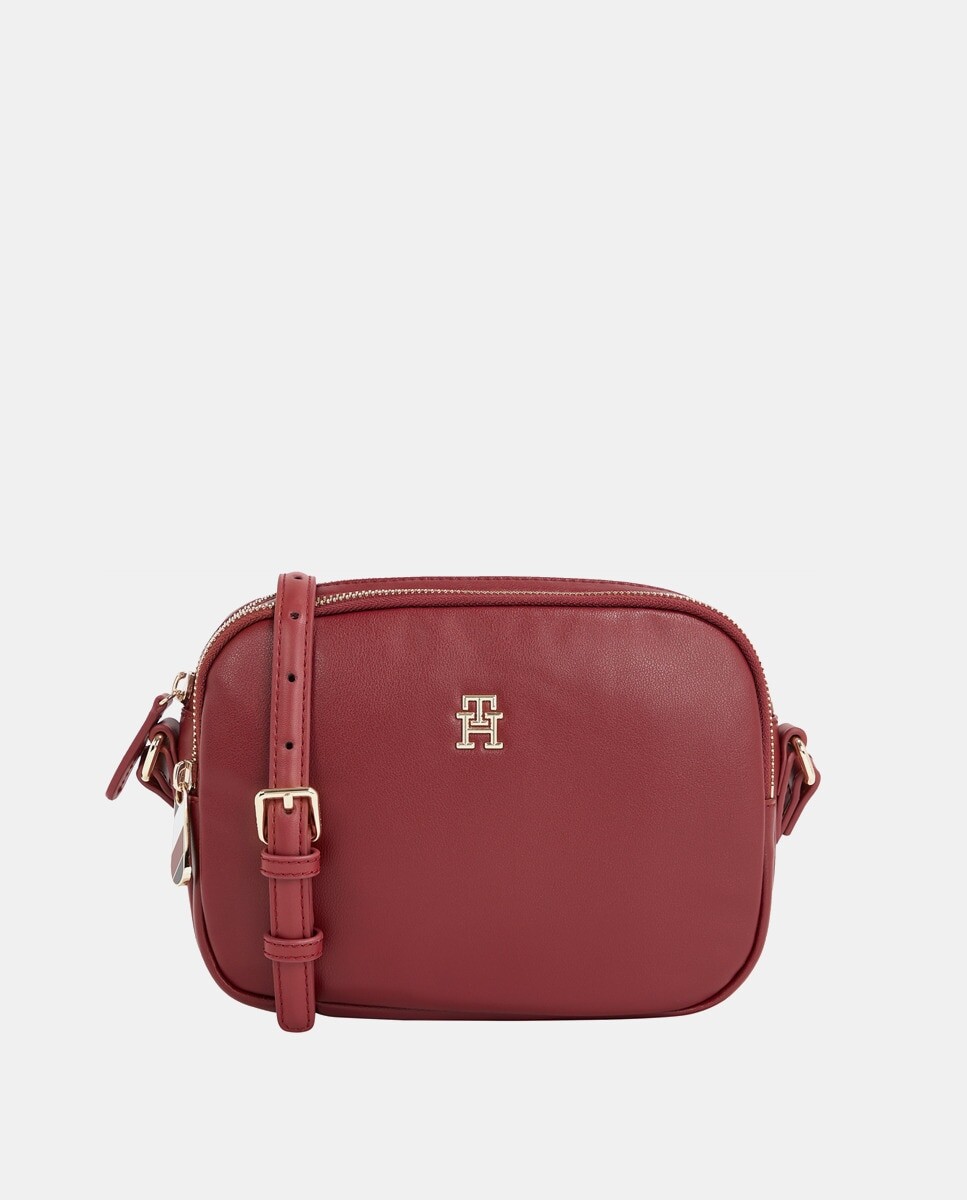 

Красная сумка через плечо на молнии и значком TH Tommy Hilfiger, красный