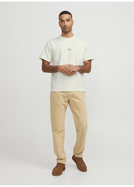 

Белоснежная мужская футболка с круглым вырезом RDDLUCA TEE S/S CREW NECK NOOS Jack & Jones, белый