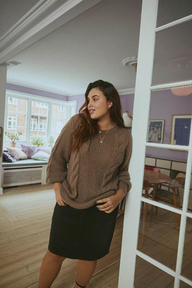 

Джинсовая юбка стрейч Evoked by Vila, черный
