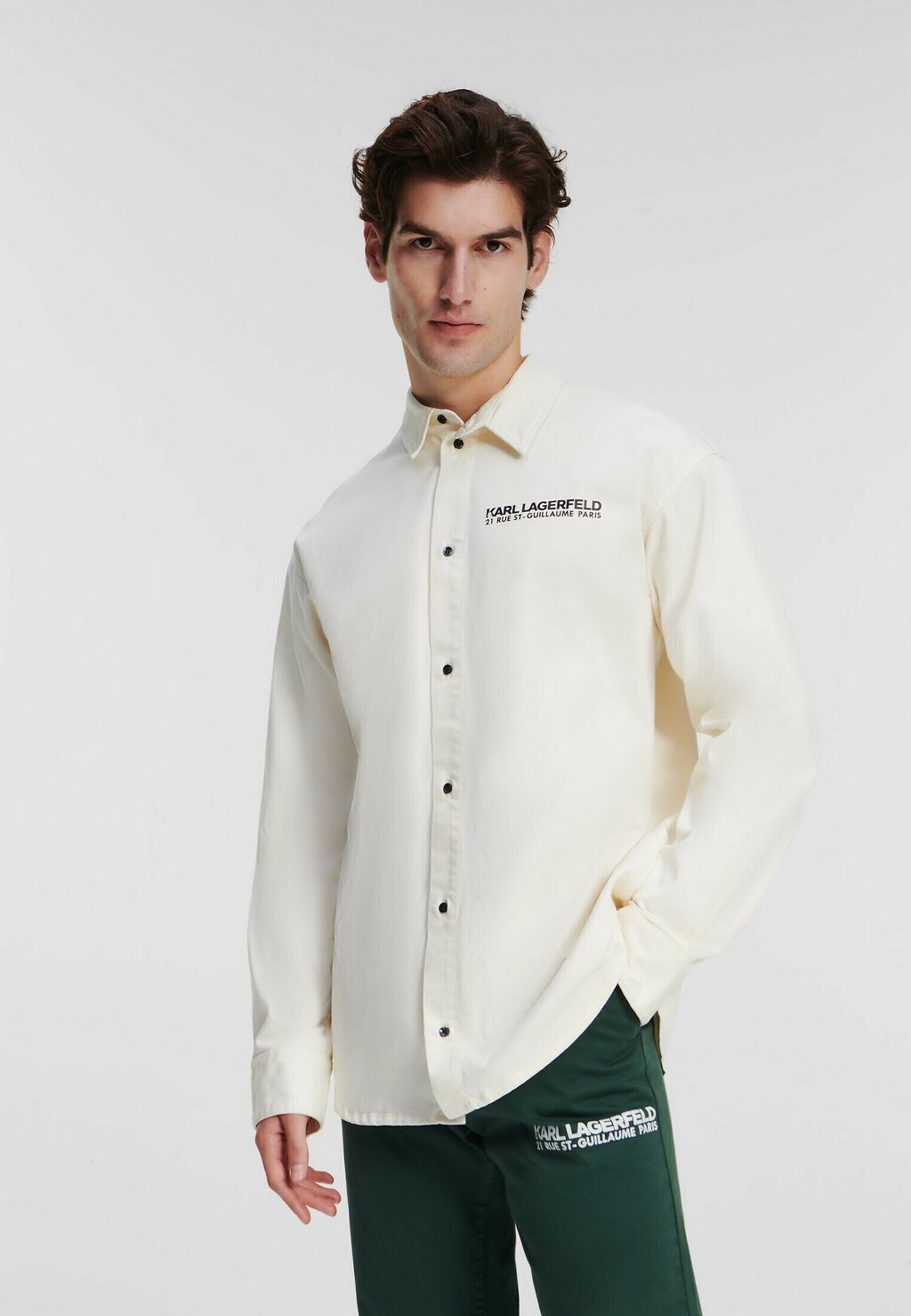 

Рубашка RUE ST-GUILLAUME WASHED KARL LAGERFELD, кремовый белый