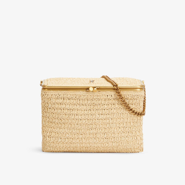 

Сумка на плечо Fanny, связанная крючком Saint Laurent, цвет naturale/brick