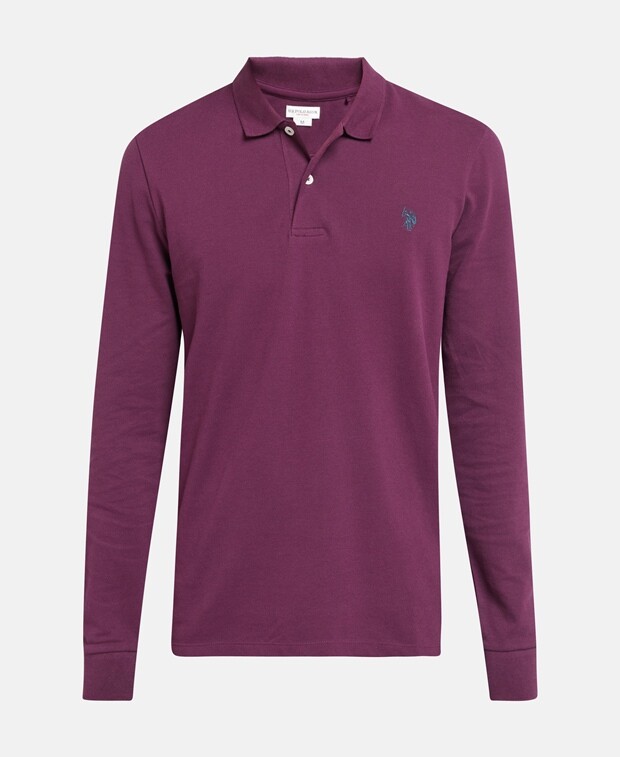 

Рубашка-поло с длинными рукавами U.S. Polo Assn., ежевика