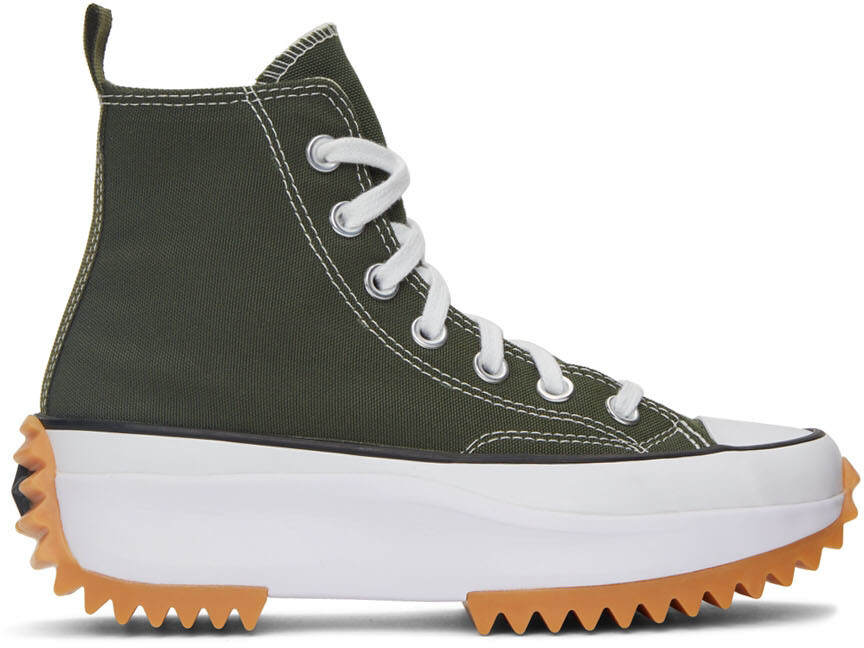 

Зеленые высокие кроссовки Run Star Hike Converse