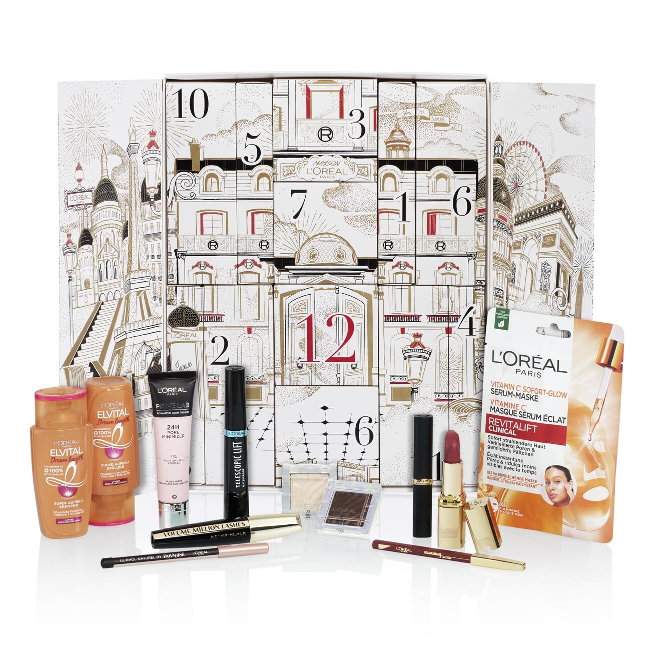 

Адвент-календарь, косметический набор, L'oréal Paris, 12 предметов