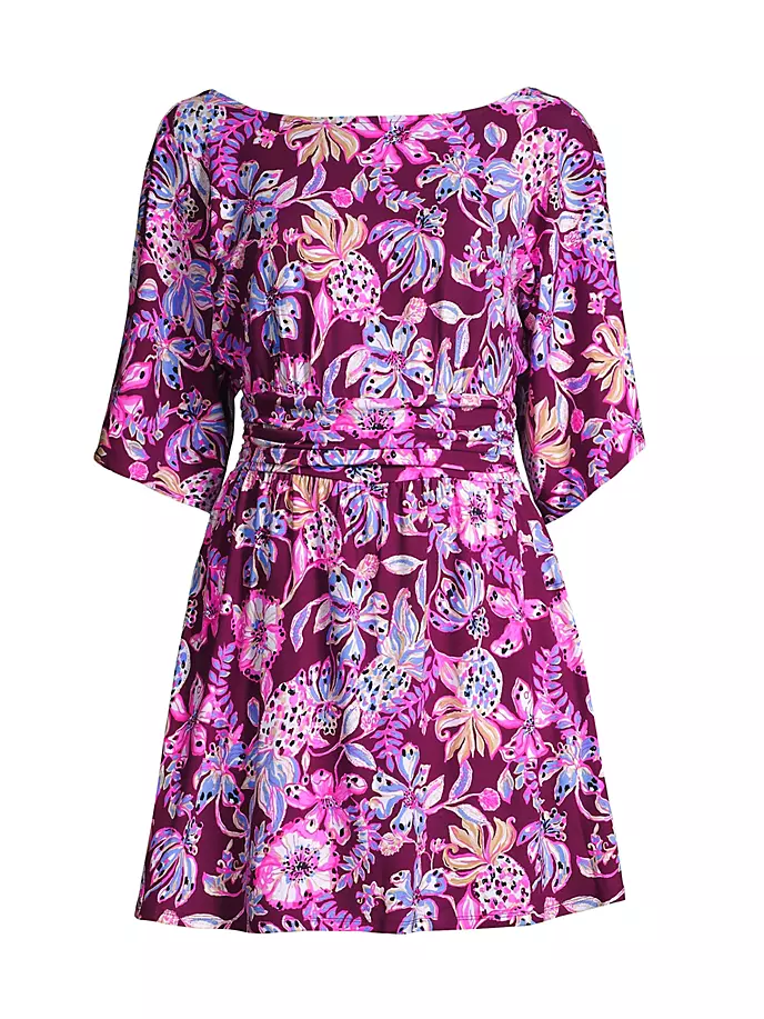 

Мини-платье Parigi с вырезом лодочкой и цветочным принтом Lilly Pulitzer, мультиколор