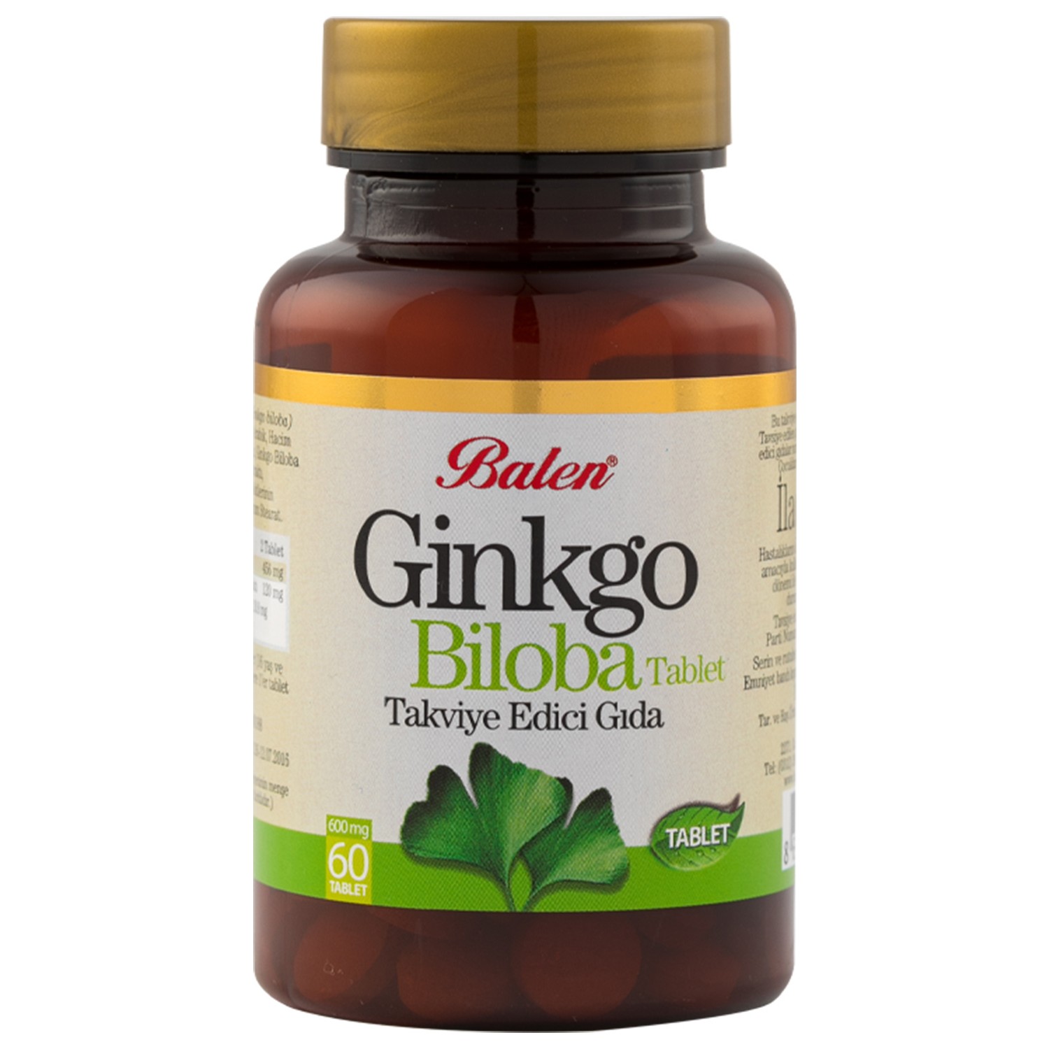 Активная добавка Balen Ginkgo Biloba, 60 капсул ginkgo biloba 600 mg 60 capsules ginkgo biloba capsules balen 60 tablets made in turkey