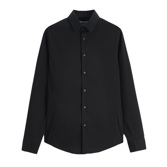 

Рубашка Zara Stretchy Poplin, черный