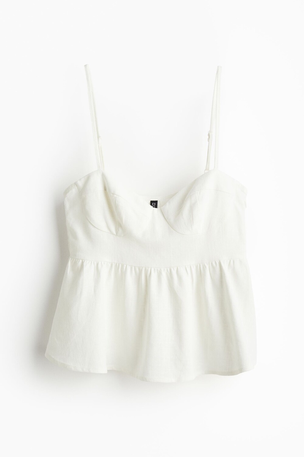 

Топ H&M Linen-blend Bustier, кремовый