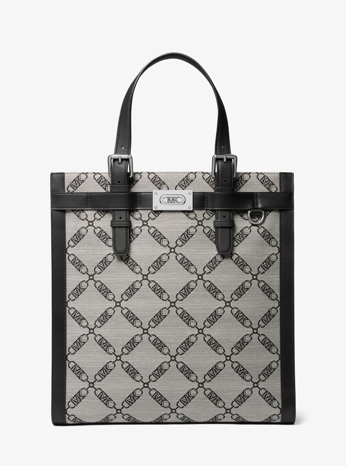 

Сумка Michael Kors Hudson Empire Logo Jacquard, черный/серый