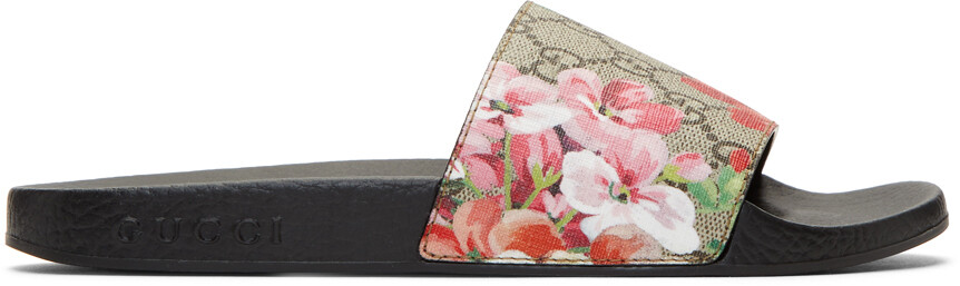 

Разноцветные шлепанцы GG Flora Gucci