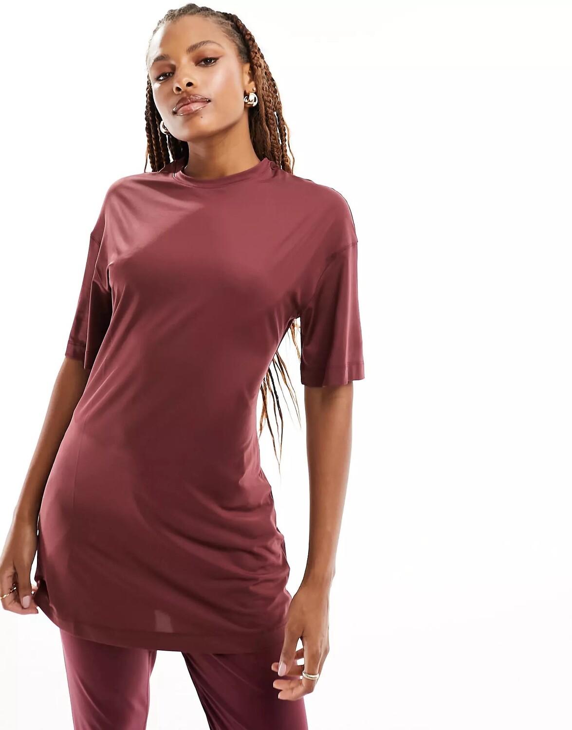 

Футболка Puma Modest Oversized Training, бордовый, Красный