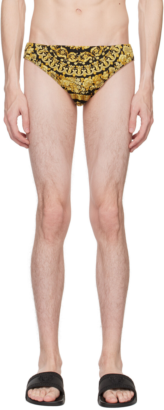 

Черно-золотые плавки Barocco Versace Underwear