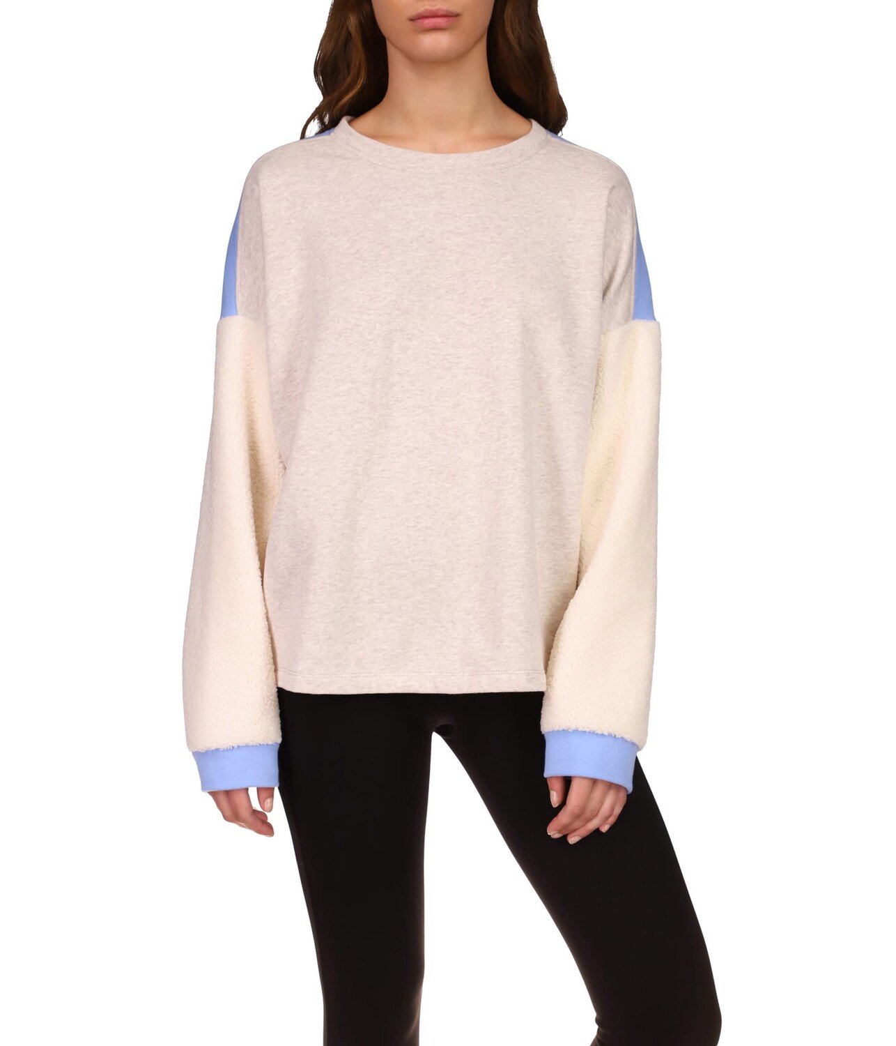 

Пуловер Sanctuary, All The Feels Fleece & Knit Combo Sweatshirt