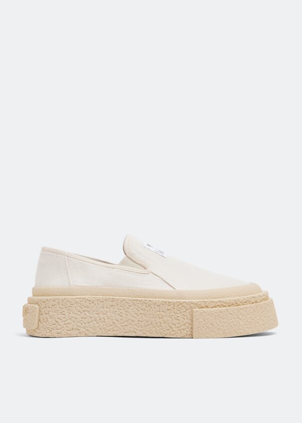 

Кроссовки MM6 Canvas slip-on sneakers, белый