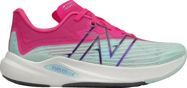 

Кроссовки New Balance Wmns FuelCell Rebel v2 Wide 'Pale Blue Pink Glow', розовый