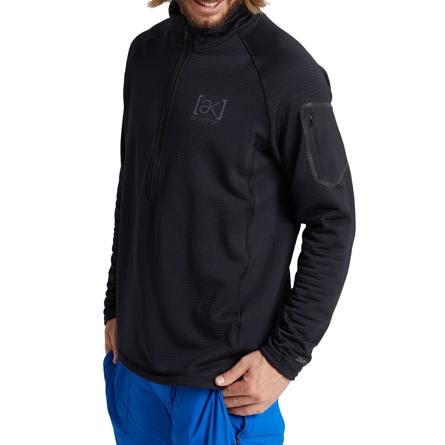 

Толстовка Burton AK Helium Grid Half-Zip, цвет True Black