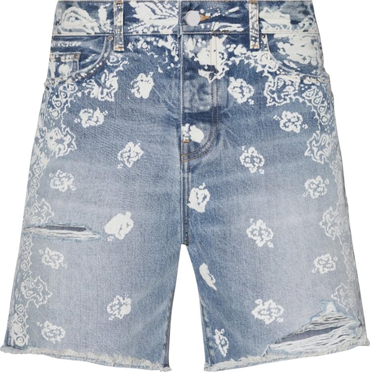 

Шорты Amiri Bleach Bandana Denim Short 'Clay Indigo', серый