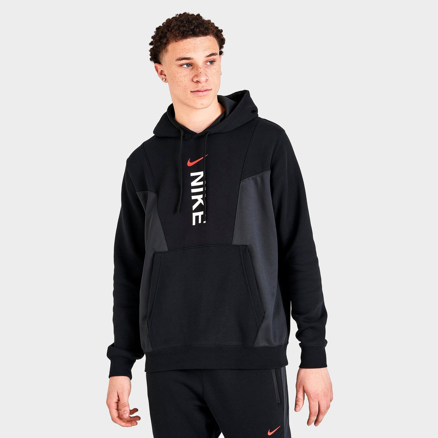

Мужская толстовка с капюшоном Nike Sportswear Hybrid Fleece Pullover, черный