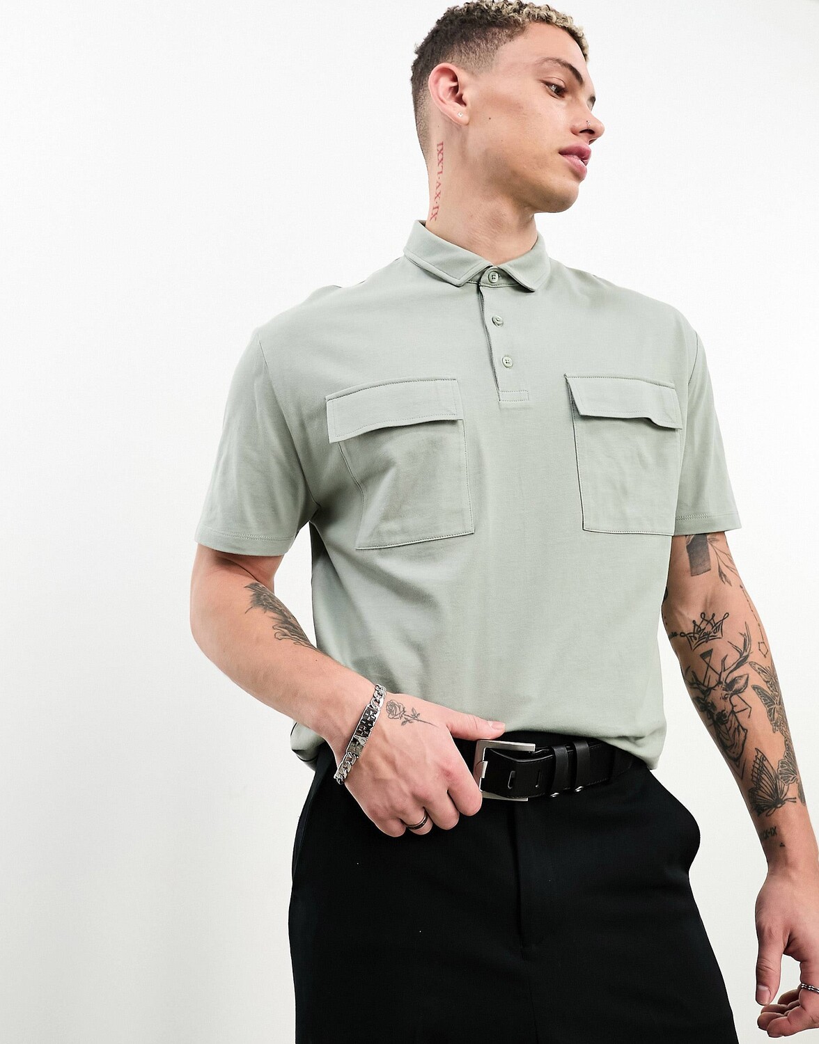 

Рубашка Asos Design Relaxed Fit Utility, хаки