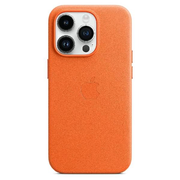 

Чехол кожаный Apple iPhone 14 Pro с MagSafe, orange, Оранжевый