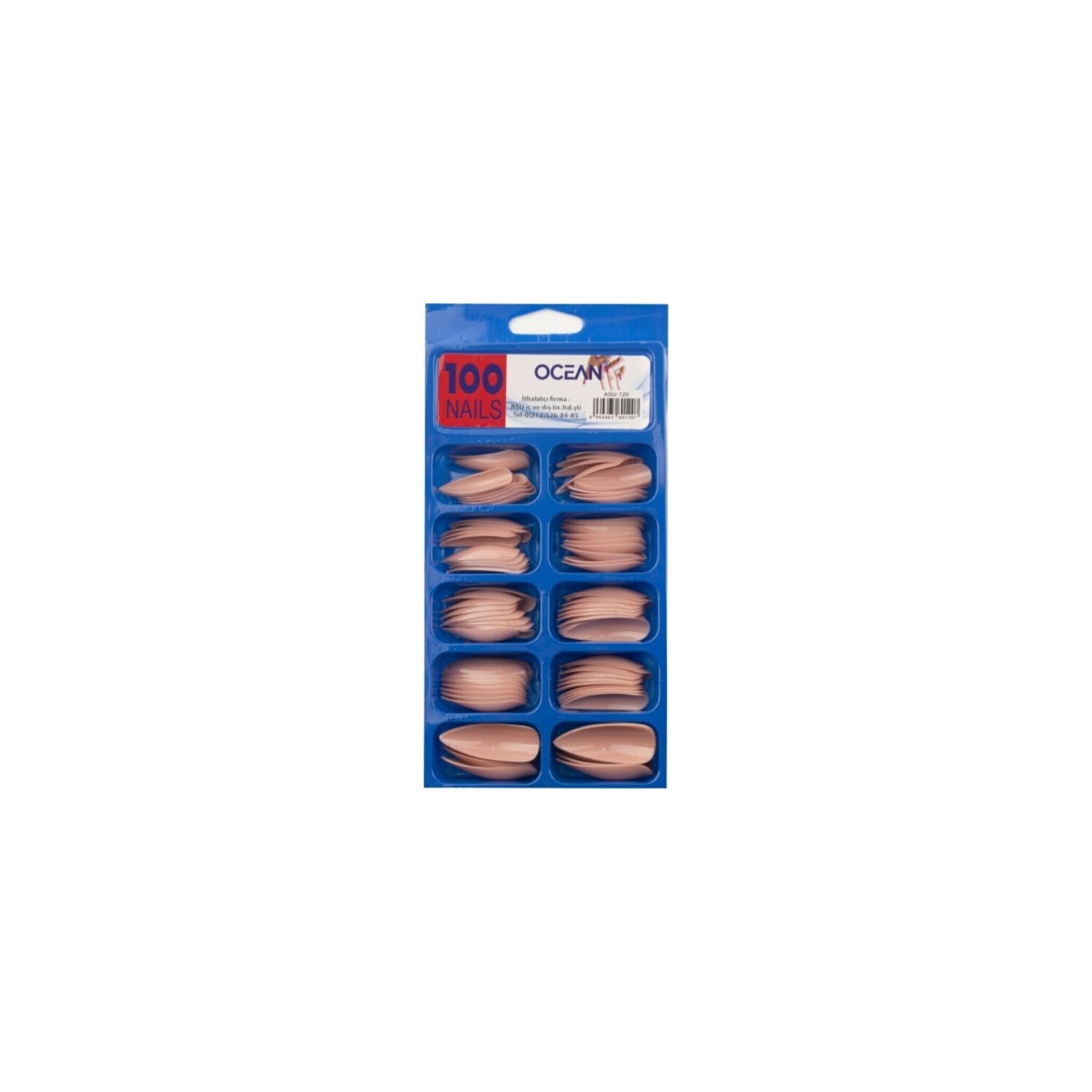 

Ocean Denture Nail 100 Lu Stiletto ASU-120 Ten