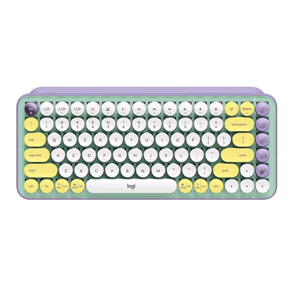 Клавиатура Logitech POP Keys BUBBLE, беспроводная, английская раскладка US, сиреневый клавиатура logitech mx keys mini беспроводная английская раскладка us розовый