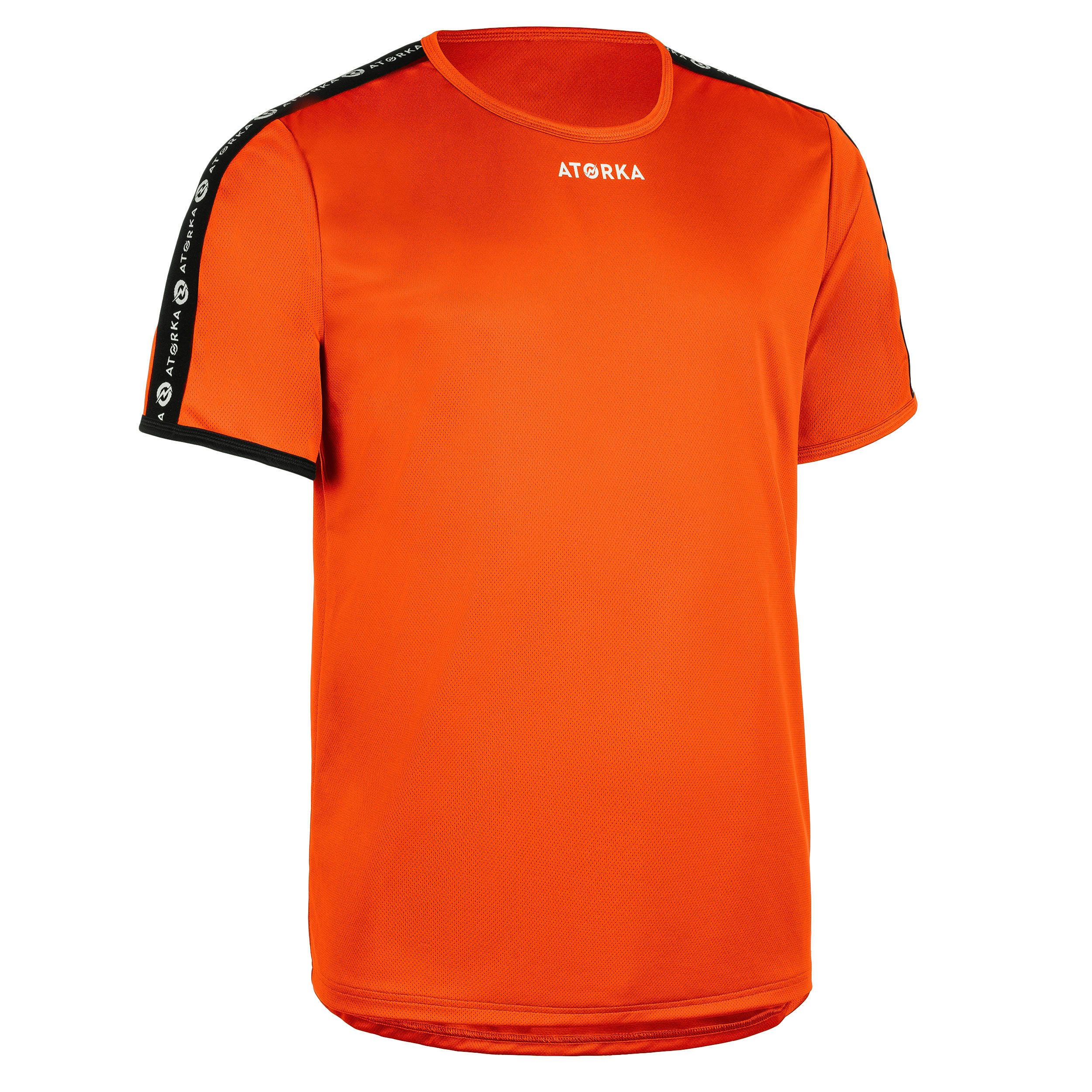 Гандбольная футболка H100C с короткими рукавами мужская оранжевая ATORKA, Королек цена и фото