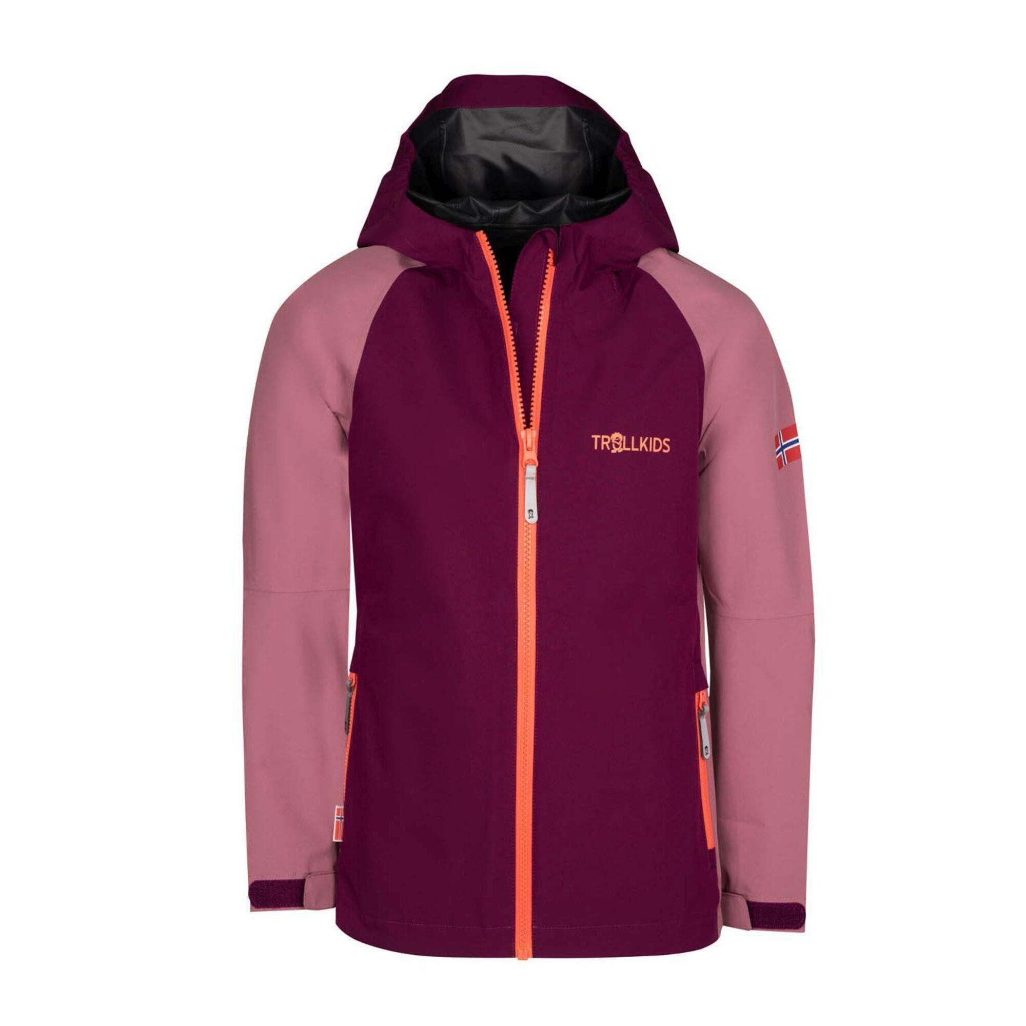 Куртка-дождевик Trollkids Haugesund, розовый/фиолетовый 4 12y girls long jacket