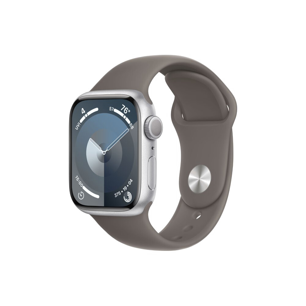 

Умные часы Apple Watch Series 9 (GPS), 41мм, Silver Aluminum Case/Clay Sport Band - M/L, Серебристый