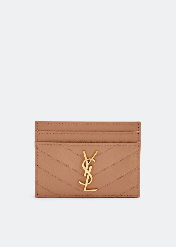 

Картхолдер SAINT LAURENT Monogramme card case, розовый