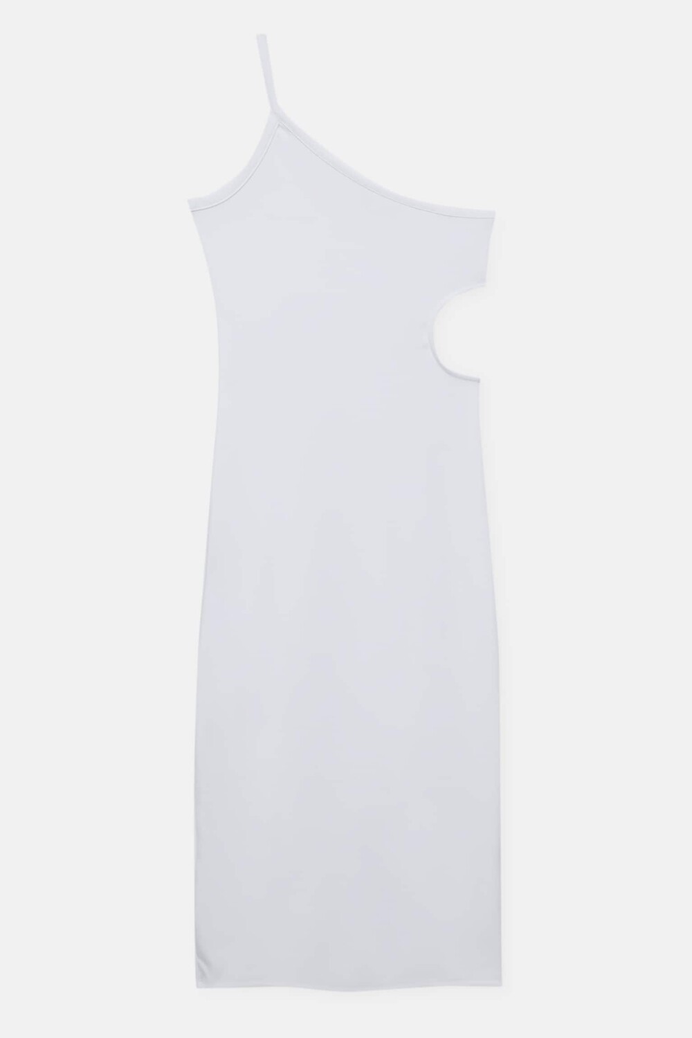 

Платье Pull&Bear Asymmetrical Cut-Out Midi, белый