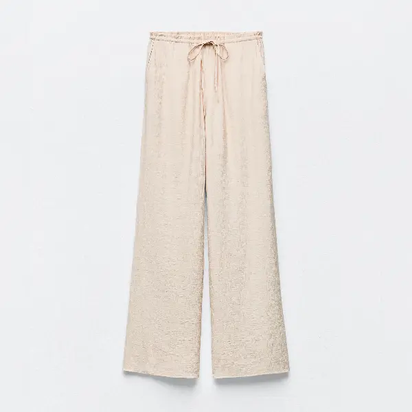 

Брюки Zara Textured, кремовый
