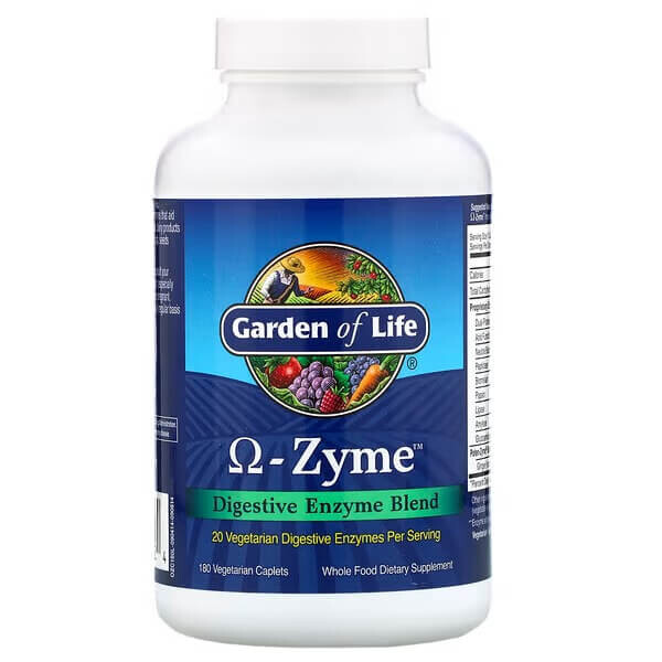 

Omega-Zyme, смесь пищеварительных ферментов 180 капсул, Garden of Life