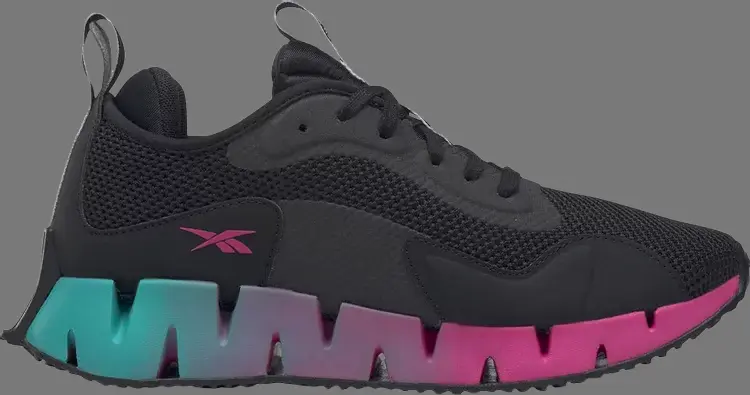 

Кроссовки wmns zig dynamica 'black proud pink' Reebok, черный