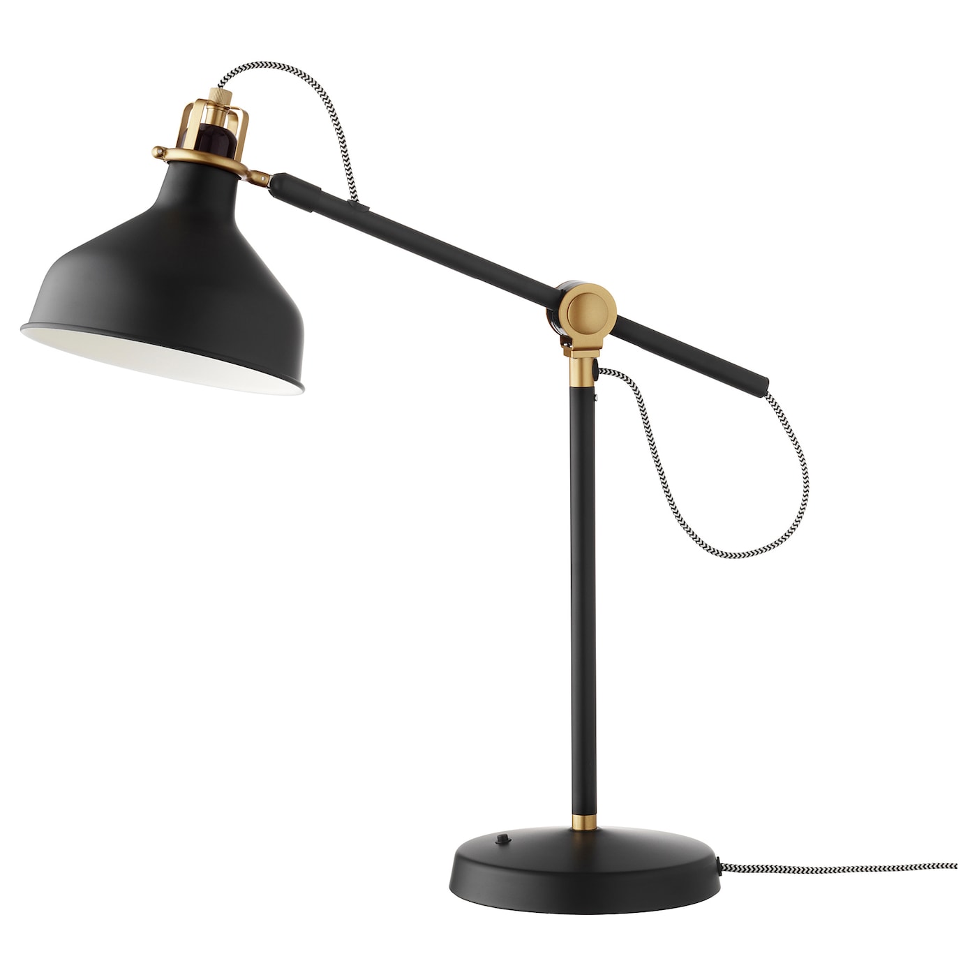 подвесной светильник ikea ranarp 38 см черный RANARP РАНАРП Лампа рабочая, черный IKEA