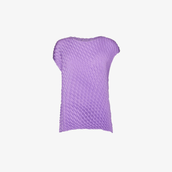 

Тканый топ Gleam с асимметричными рукавами Issey Miyake, фиолетовый
