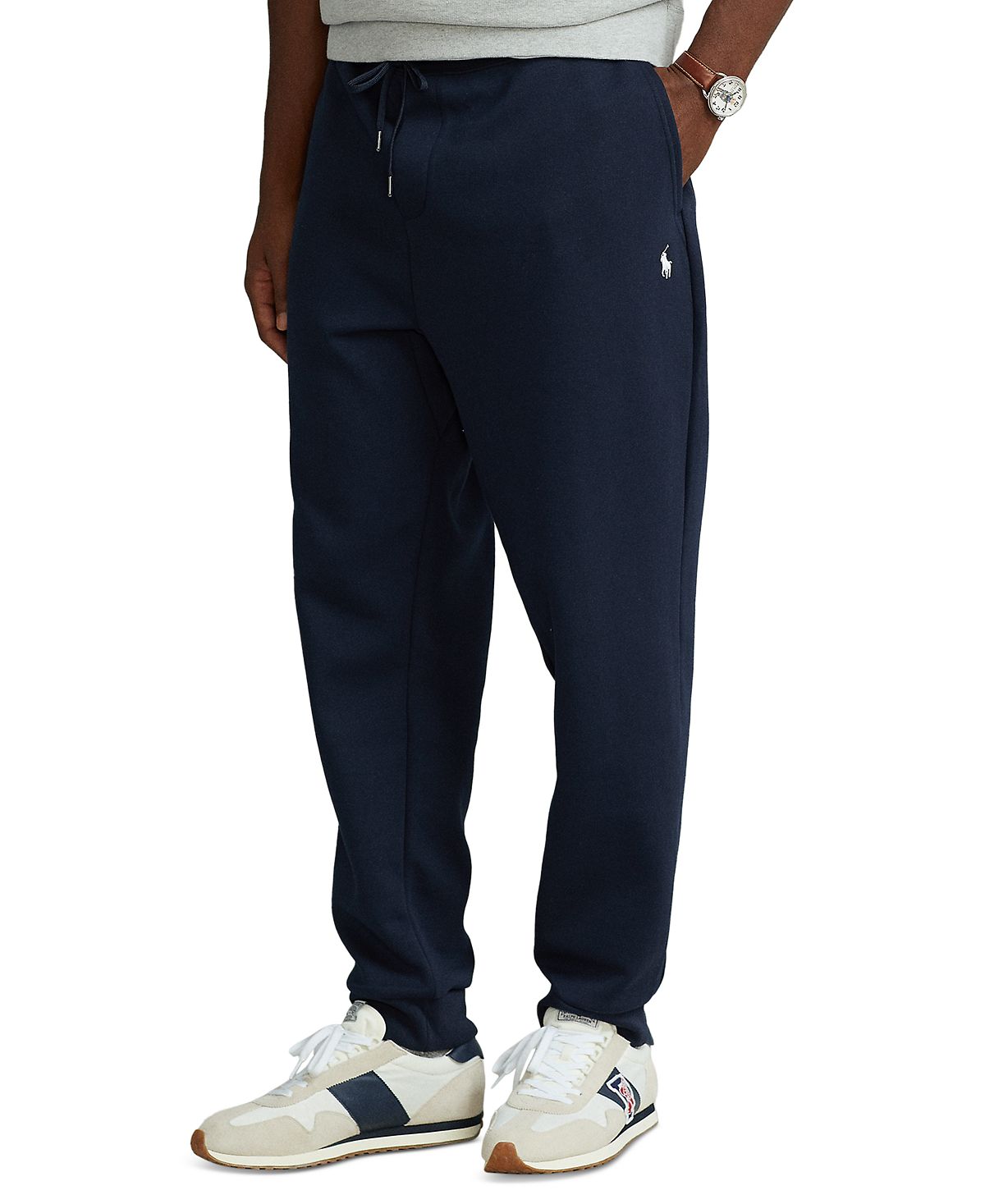 Мужские брюки-джоггеры big & tall двойной вязки Polo Ralph Lauren, синий