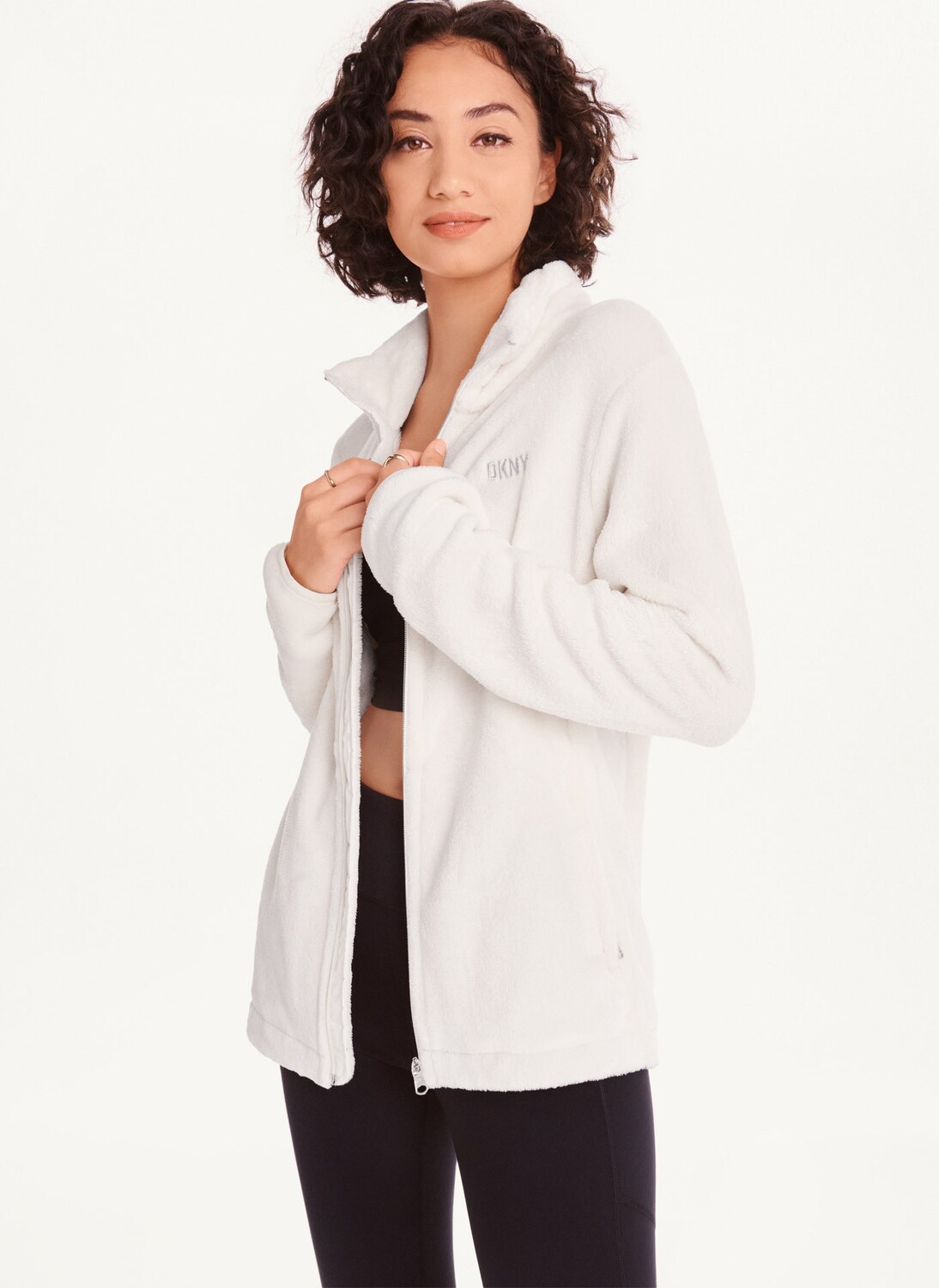 

Куртка флисовая на молнии DKNY, Белый