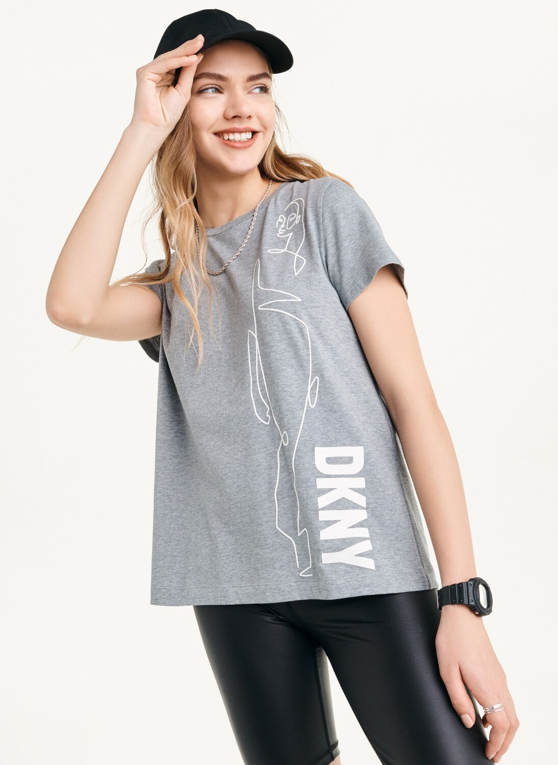 

Футболка с логотипом Walking Sketch DKNY