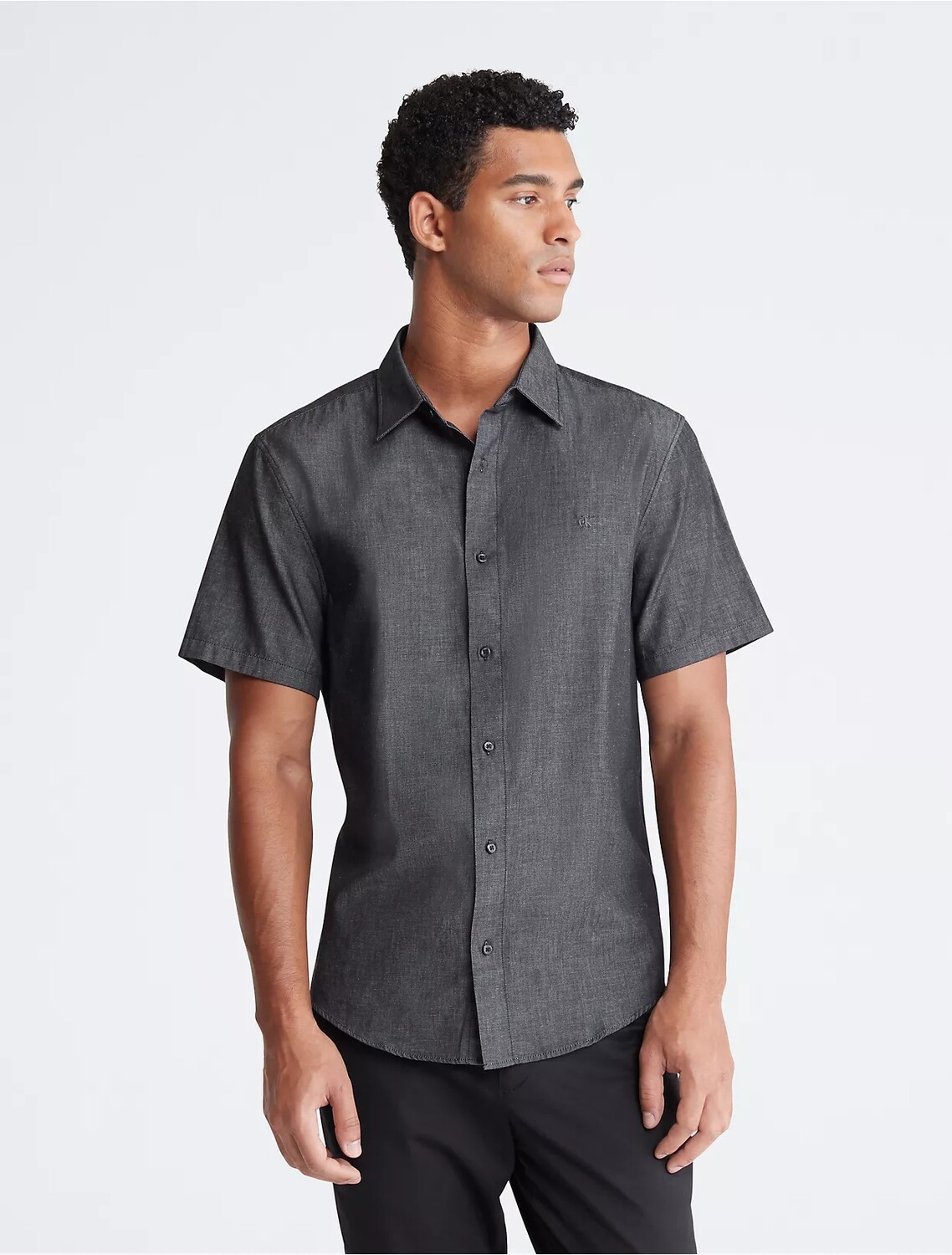 

Рубашка Calvin Klein Chambray Classic Button-Down, черный