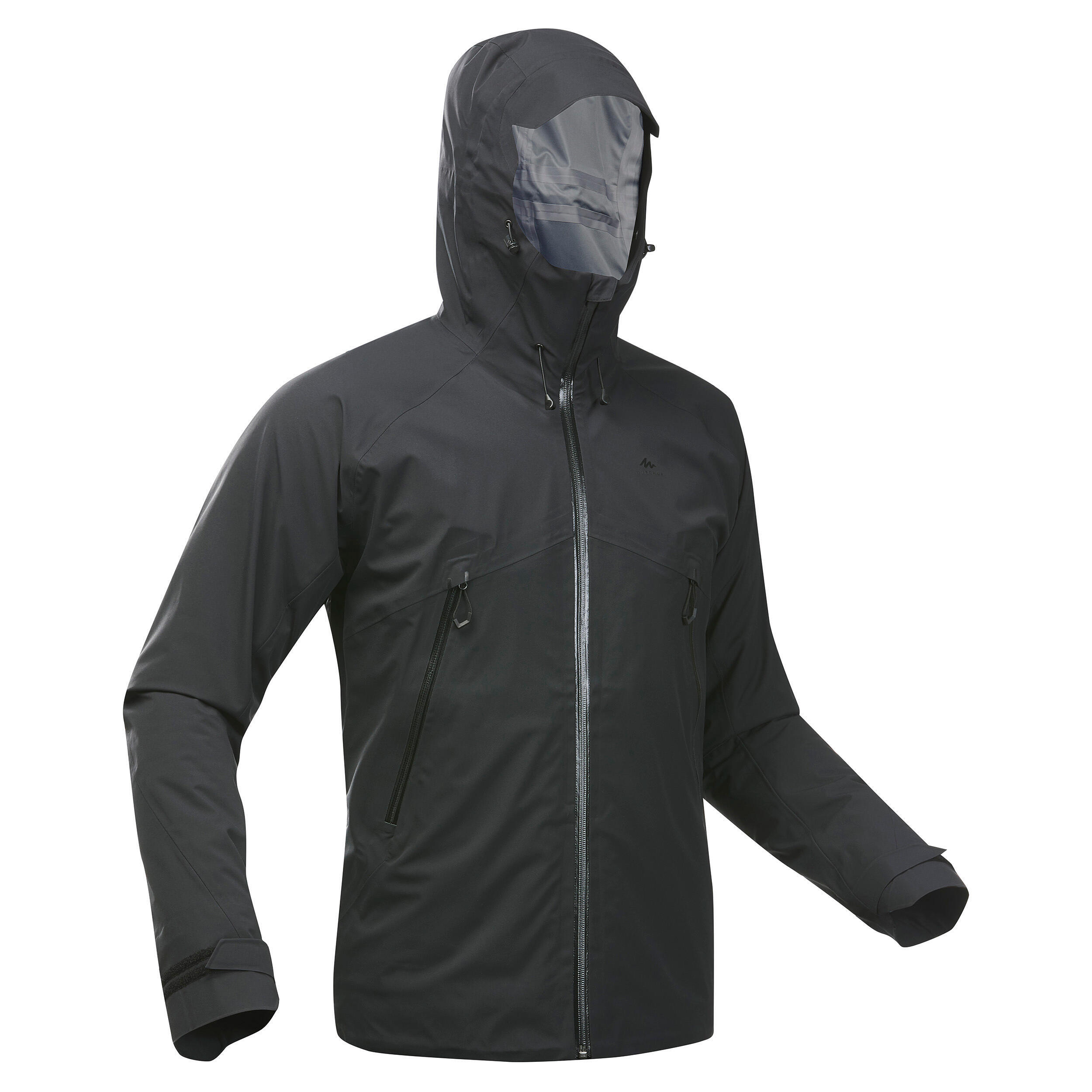 Куртка Quechua MH500 для походов водонепроницаемая мужская, черный