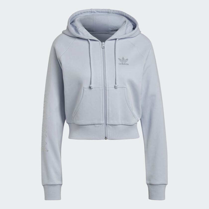 

Толстовка adidas 2000 Luxe Cropped Track, голубой, Синий